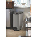 Rubbermaid Slim Jim End Step on Pedal Bin Stainless Steel 50Ltr