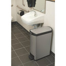 Rubbermaid Slim Jim End Step on Pedal Bin Stainless Steel 50Ltr