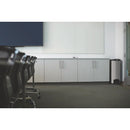 Rubbermaid Slim Jim End Step on Pedal Bin Stainless Steel 90Ltr