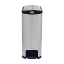 Rubbermaid Slim Jim End Step on Pedal Bin Stainless Steel 90Ltr