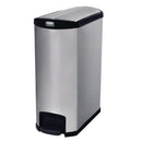 Rubbermaid Slim Jim End Step on Pedal Bin Stainless Steel 90Ltr