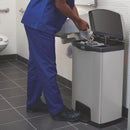 Rubbermaid Slim Jim Front Step on Pedal Bin Stainless Steel 90Ltr