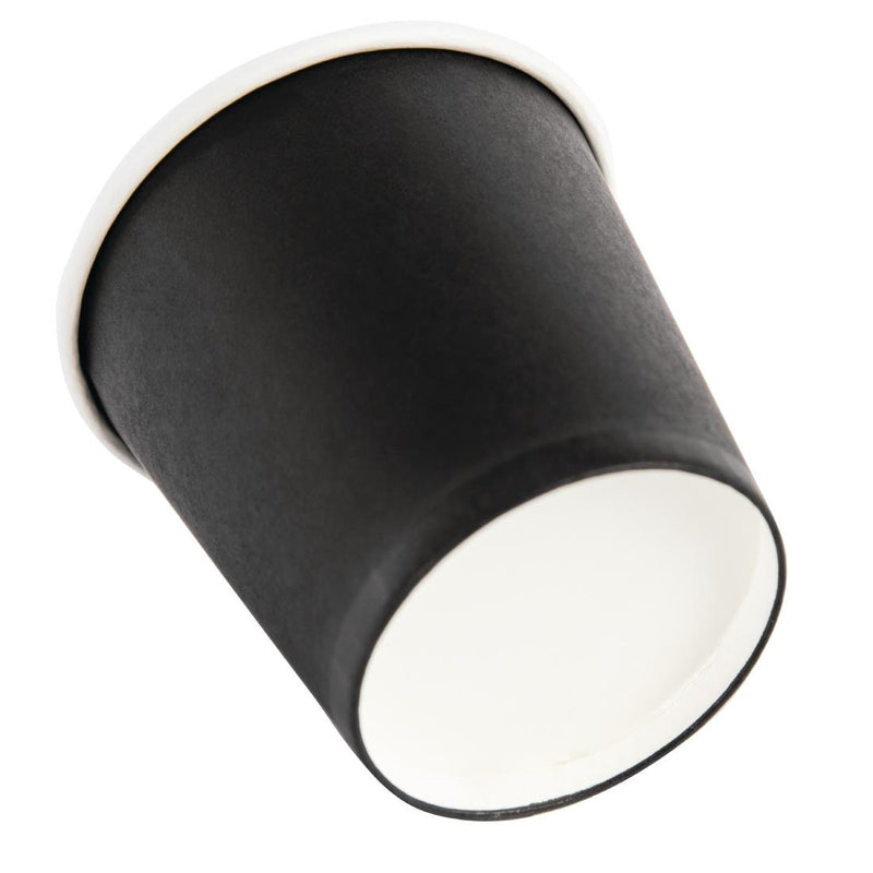 Fiesta Recyclable Espresso Cups Single Wall Black 112ml / 4oz (Pack of 50)