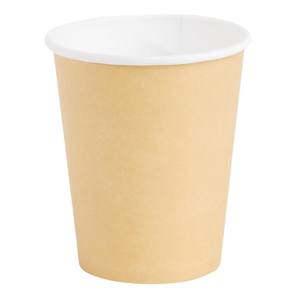 Fiesta Recyclable Coffee Cups Single Wall Kraft 225ml / 8oz (Pack of 1000)