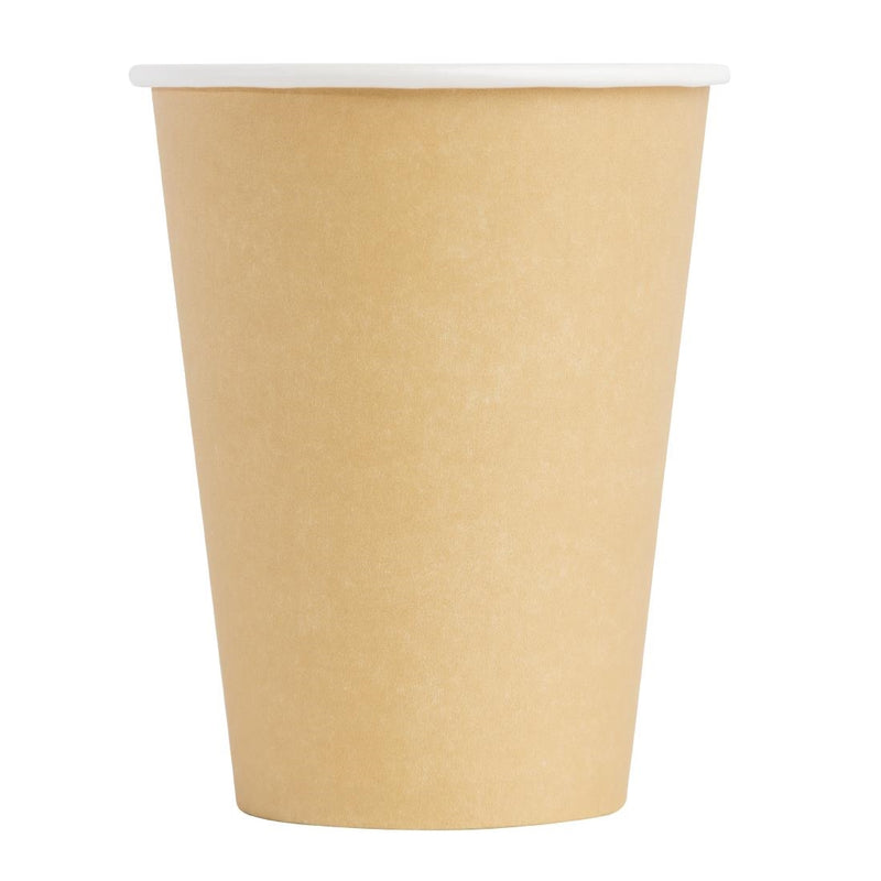 Fiesta Recyclable Coffee Cups Single Wall Kraft 340ml / 12oz (Pack of 1000)