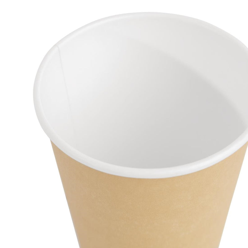 Fiesta Recyclable Coffee Cups Single Wall Kraft 340ml / 12oz (Pack of 1000)