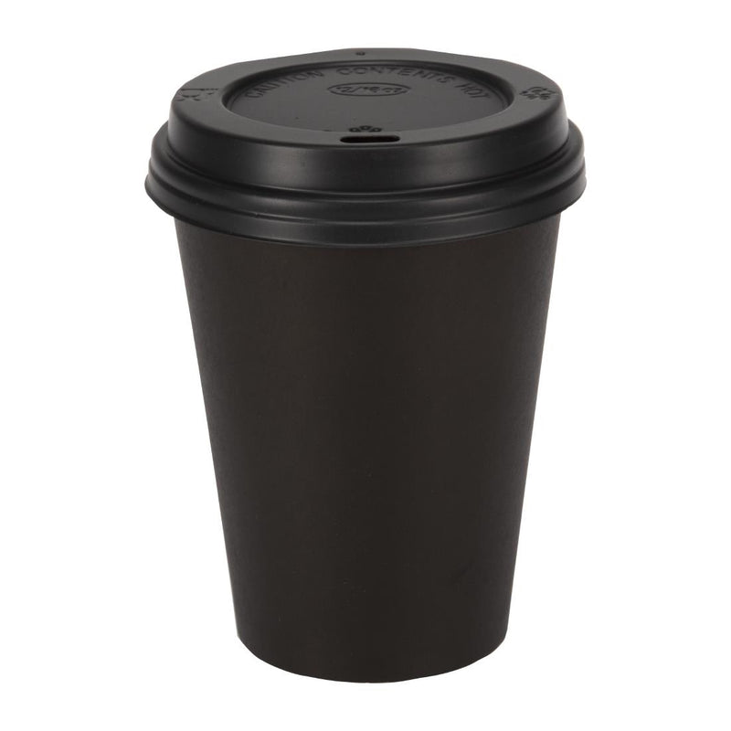 Fiesta Recyclable Coffee Cups Single Wall Black 340ml / 12oz (Pack of 1000)