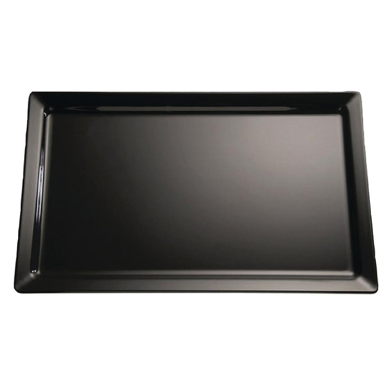 APS Pure Melamine Tray Black GN 1/3