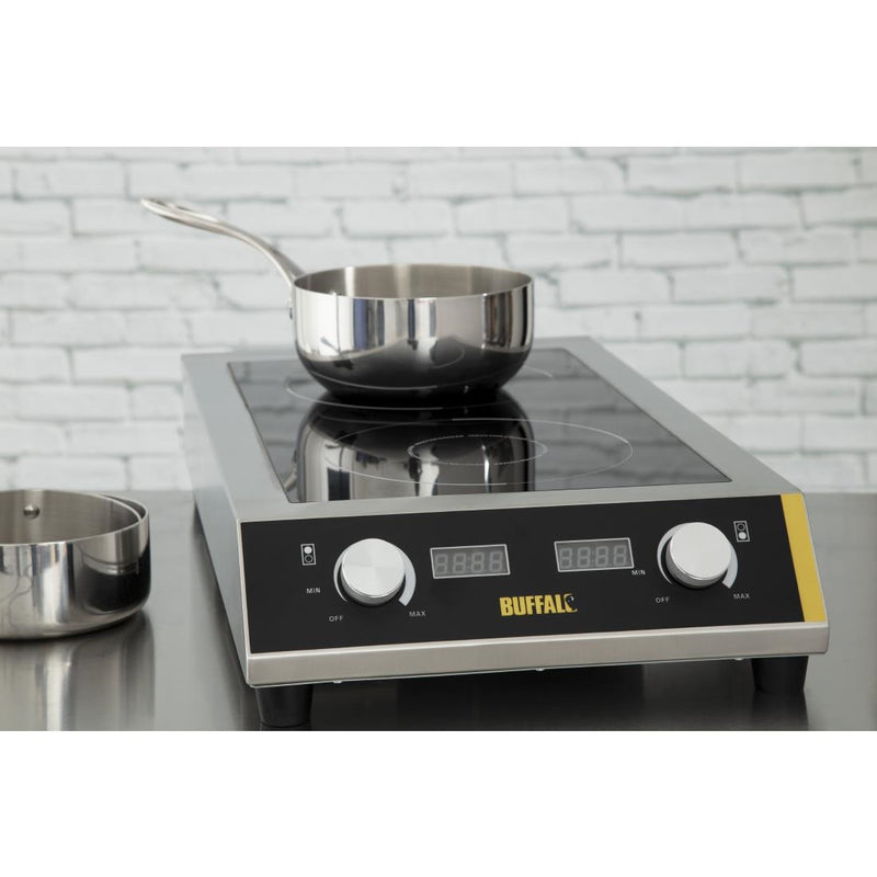 Buffalo Heavy Duty Double Induction Hob 7kW