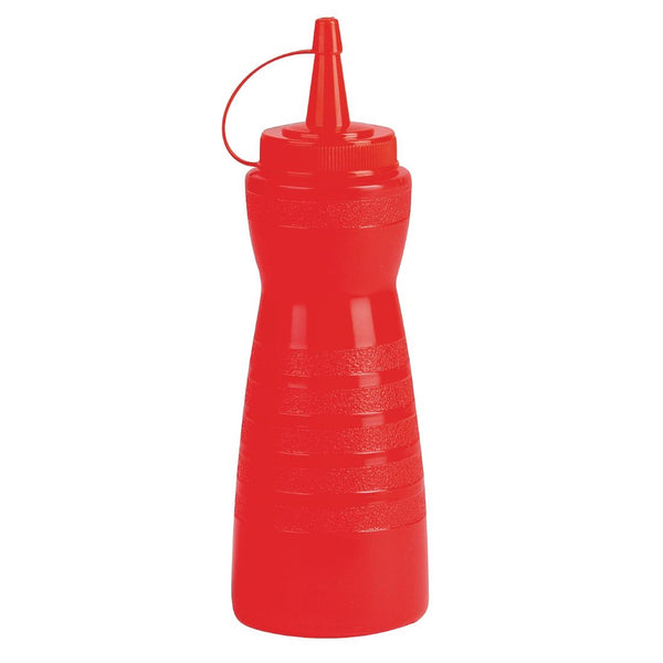 Vogue Red Lidded Sauce Bottle