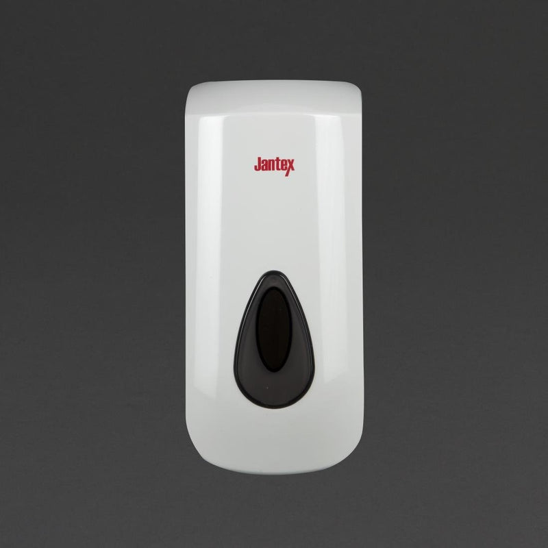 Jantex Manual Liquid Soap and Hand Sanitiser Dispenser 900ml White