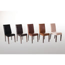 Bolero Faux Leather Dining Chairs Dark Brown (Pack of 2)