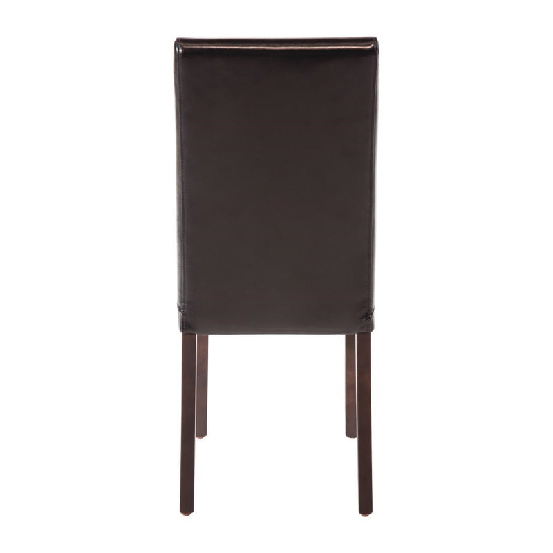 Bolero Faux Leather Dining Chair Black (Box 2)