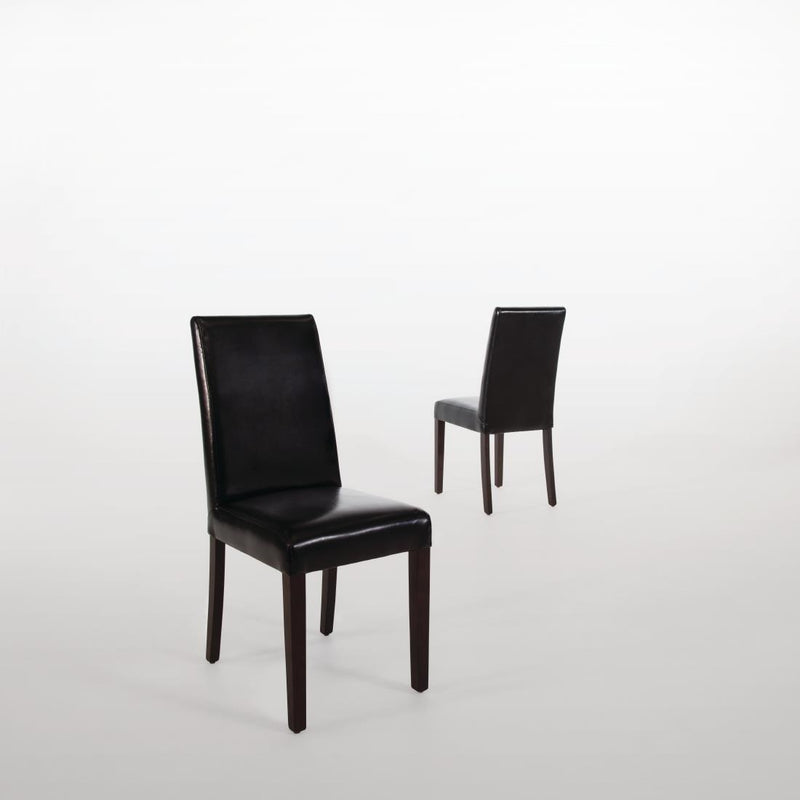 Bolero Faux Leather Dining Chair Black (Box 2)