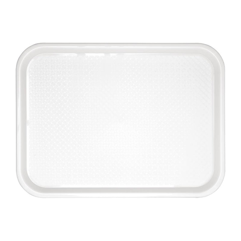 Olympia Kristallon Fast-Food-Tablett aus Polypropylen, weiß, groß, 415 mm