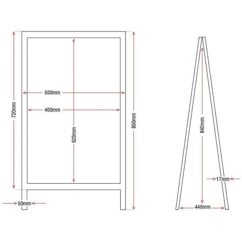 Olympia Pavement Board 850 x 500mm Wood Framed