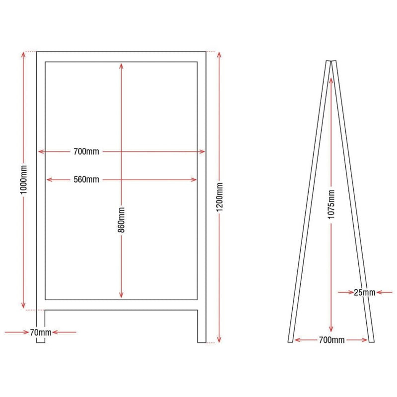 Olympia Pavement Board 1200 x 700mm Wood Framed