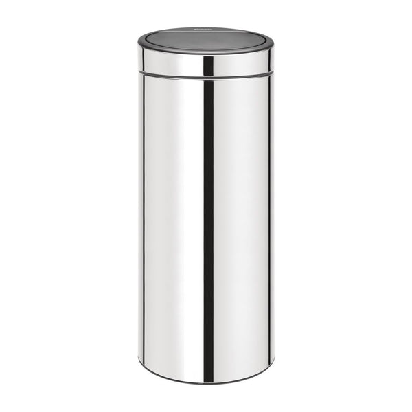 Brabantia Edelstahl Touch Top Bullet Bin Silber 30Ltr