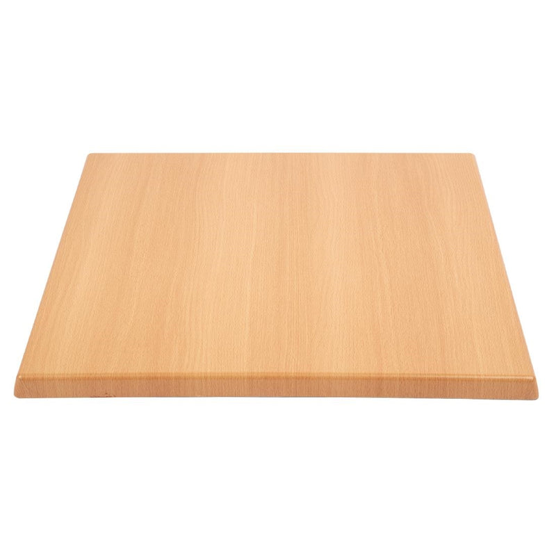 Bolero Pre-drilled Square Tabletop Beech Effect 600mm