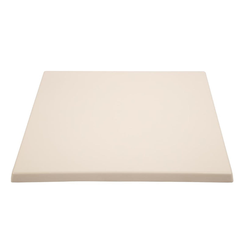 Bolero Pre-drilled Square Table Top White 600mm