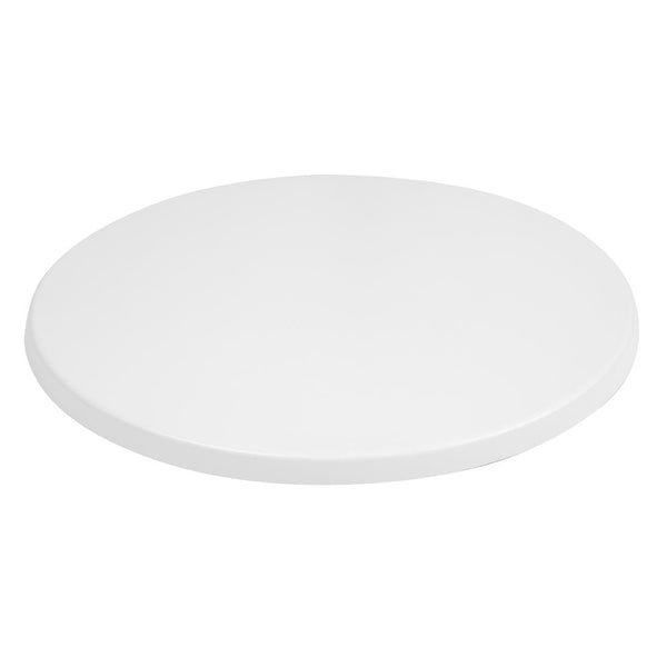 Bolero Pre-drilled Round Tabletop White 600mm