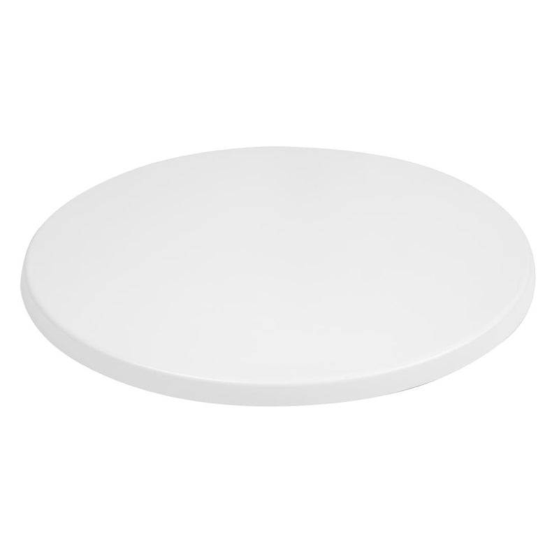 Bolero Pre-drilled Round Tabletop White 600mm