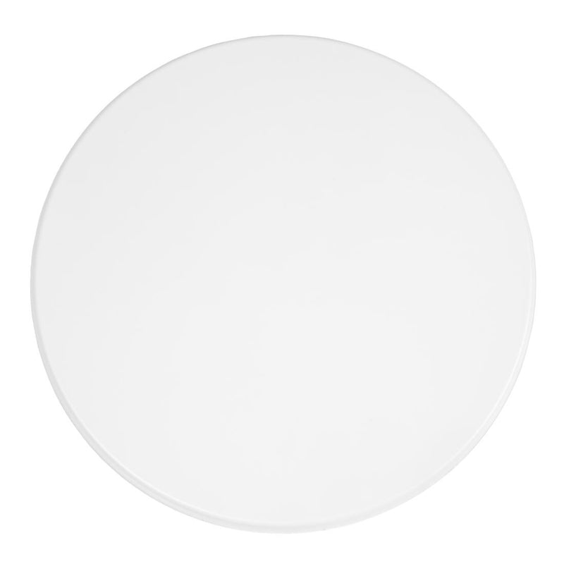 Bolero Pre-drilled Round Tabletop White 600mm