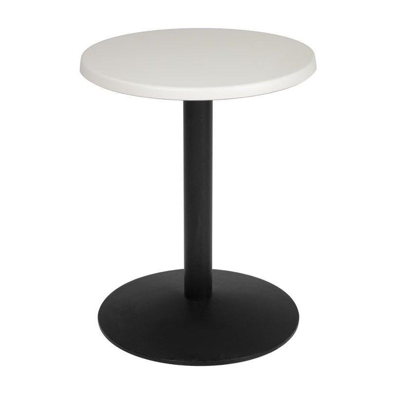 Bolero Pre-drilled Round Tabletop White 600mm