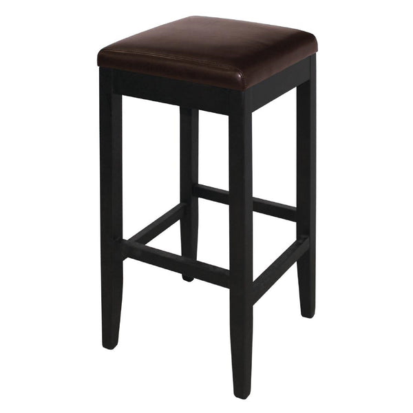 Bolero Faux Leather High Bar Stools Dark Brown (Pack of 2)