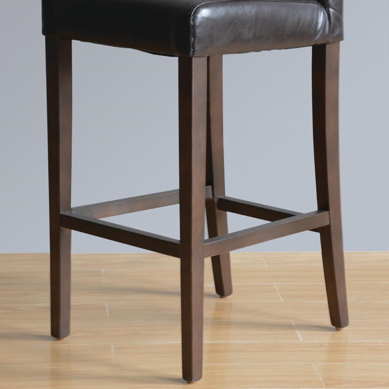 Bolero Faux Leather High Bar Stool Black