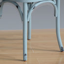 Bolero Blue Bentwood Chairs with Metal Cross Backrest (Pack of 2)