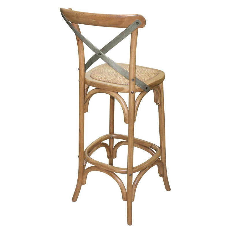 Bolero Wooden Barstool with Backrest