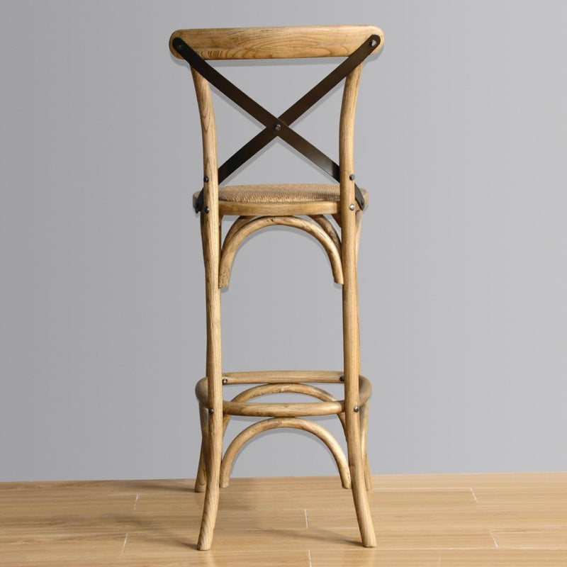 Bolero Wooden Barstool with Backrest