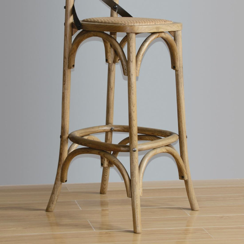 Bolero Wooden Barstool with Backrest