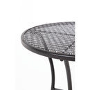 Bolero Black Steel Patterned Round Bistro Table Black 600mm