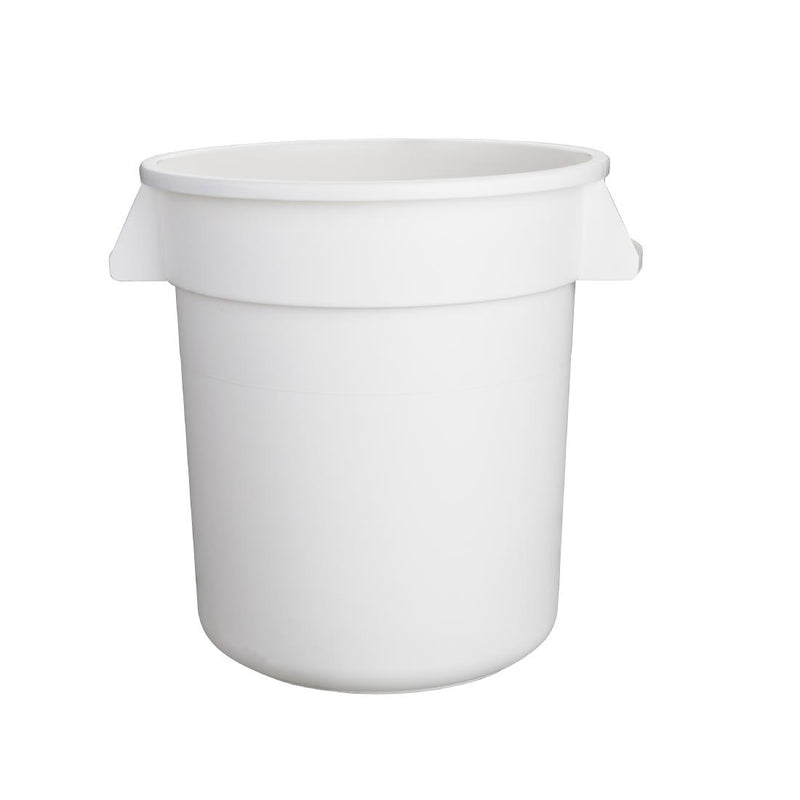 Vogue Polypropylene Round Container Bin White 38Ltr