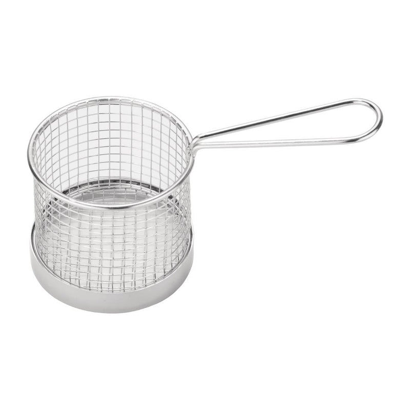 Olympia Chip Basket round with Handle 95mm