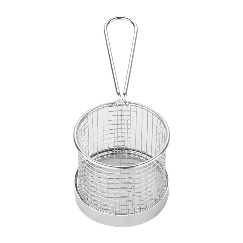 Olympia Chip Basket round with Handle 95mm