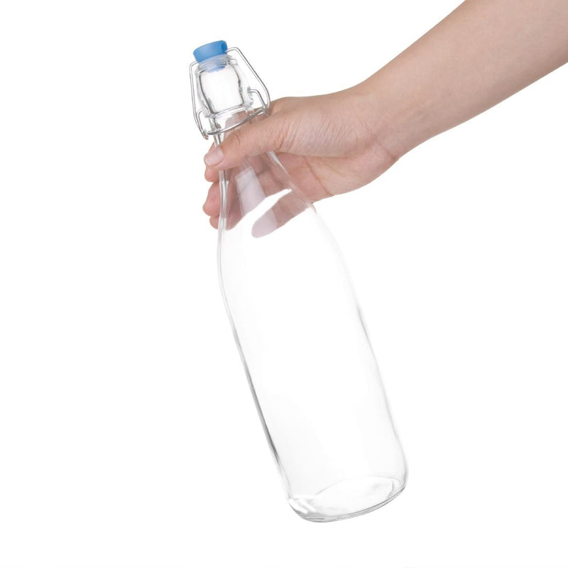 Olympia Glass Water Bottles 1Ltr (Pack of 6)