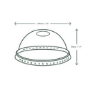 Vegware Compostable Cold Cup Domed Lids 340ml / 12oz and 455ml / 16oz (Pack of 1000)