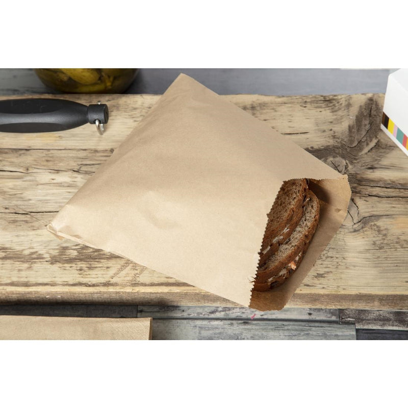 Vegware Compostable Kraft Sandwich Bags (Pack of 1000)