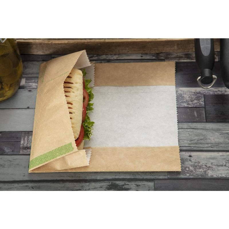 Vegware kompostierbare Kraft-Panini-Beutel (500 Stück)