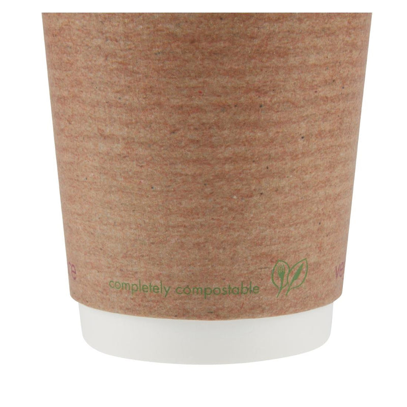 Vegware kompostierbare Kaffeebecher, doppelwandig, 340 ml/12 oz (500 Stück)