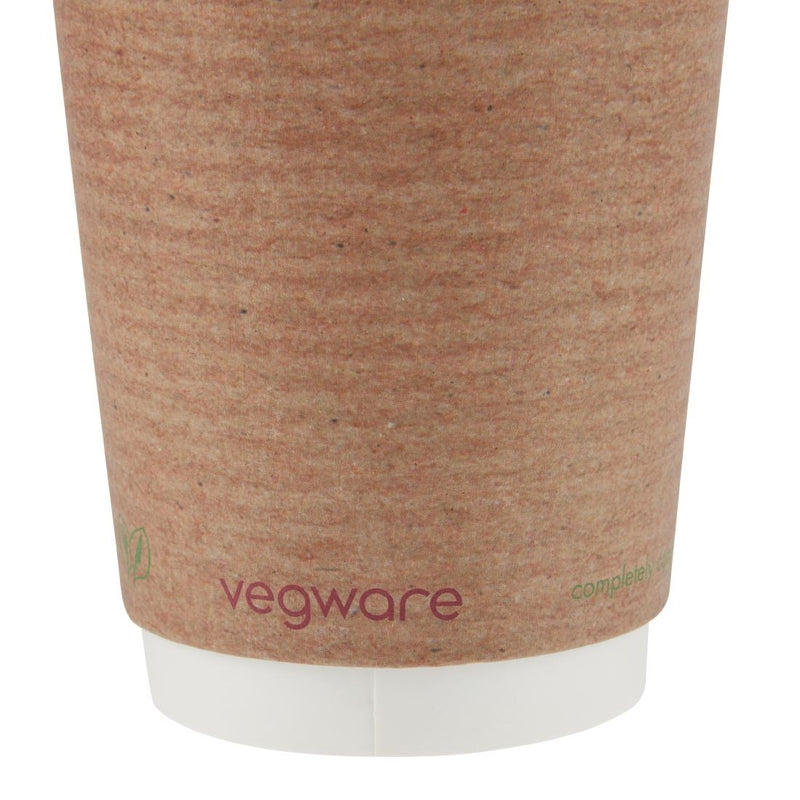 Vegware kompostierbare Kaffeebecher, doppelwandig, 340 ml/12 oz (500 Stück)