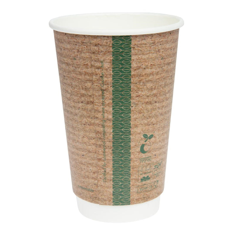 Kompostierbare Heißbecher von Vegware, 455 ml (400 Stück)