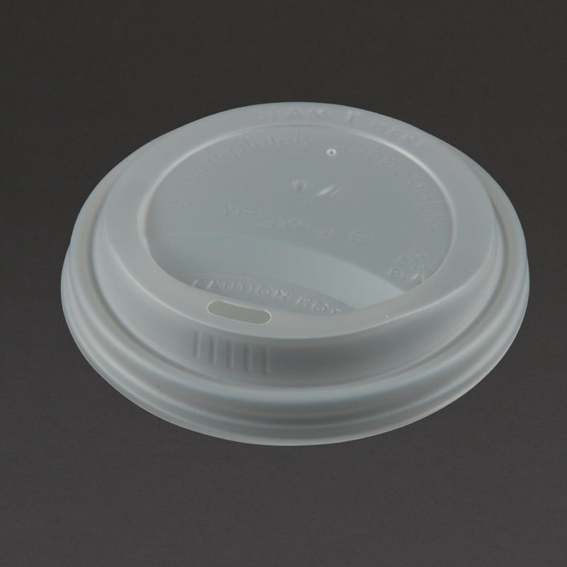 Vegware Compostable Coffee Cup Lids 340ml / 12oz and 455ml / 16oz (Pack of 1000)