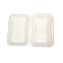 Vegware Compostable Bagasse Clamshell Hinged Meal Boxes 228mm