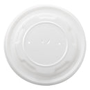 Vegware kompostierbarer Topf für warme Speisen, flache Deckel, 170 ml/6 Unzen und 230 ml/8 Unzen