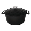 Vogue Black Round Casserole Dish 4Ltr