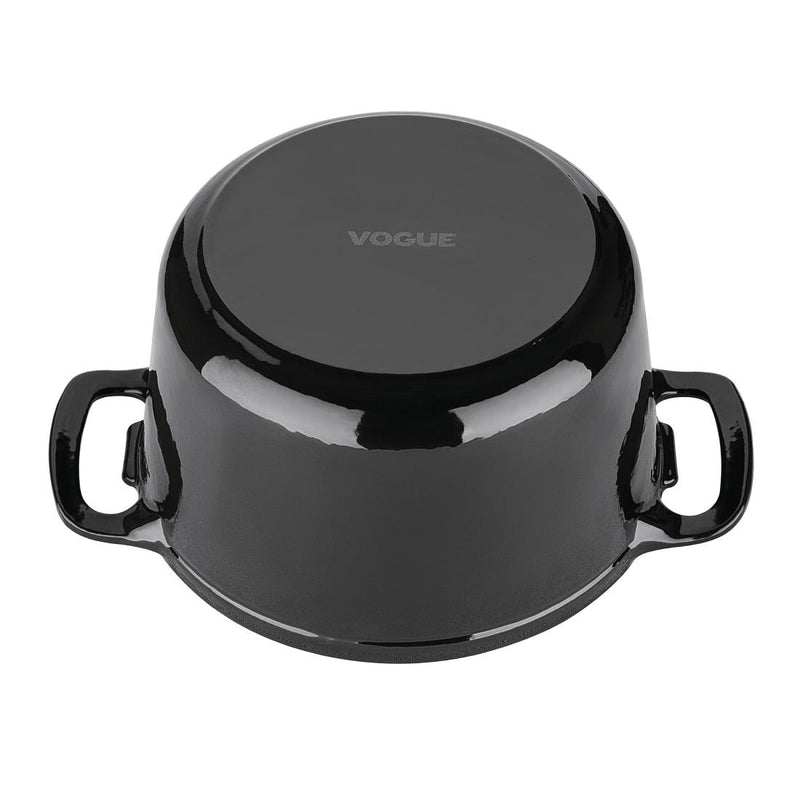 Vogue Black Round Casserole Dish 3.2Ltr